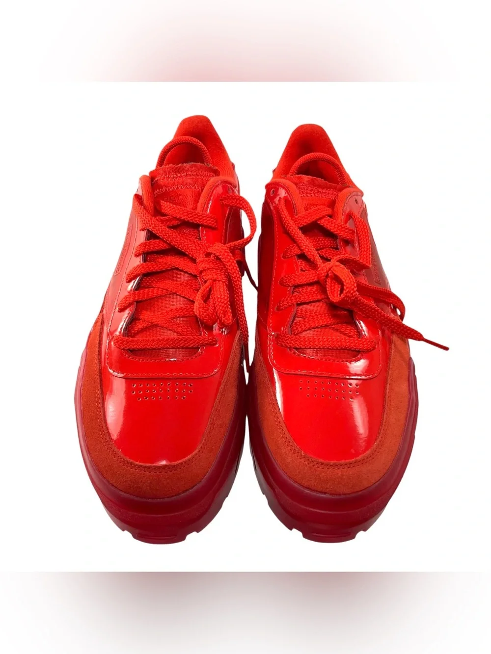 CARDI B REEBOK CLUB C Red Clear Sneakers Womens US 11 New